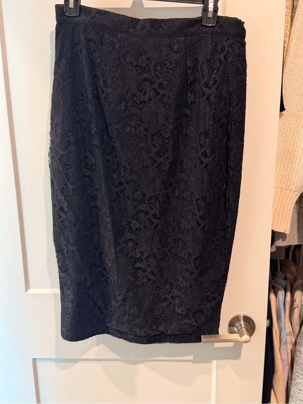 Bettie Page Black Lace Pencil Skirt